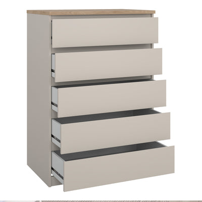 Naia Chest of 5 drawers in Cashmere Jackson Hickory – FTG, view 4