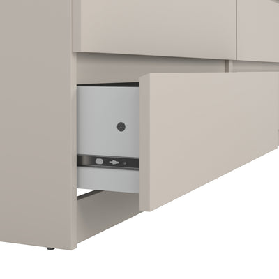 Naia Wide Chest of 6 Drawers (3+3) in Cashmere