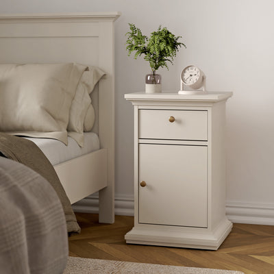 Paris Nightstand 1 door 1 Drawer in Cashmere