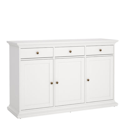 Paris Sideboard with 3 doors and 3 drawers in White – FTG