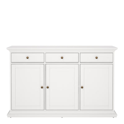 Paris Sideboard with 3 doors and 3 drawers in White – FTG, view 2