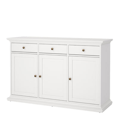 Paris Sideboard with 3 doors and 3 drawers in White – FTG, view 3