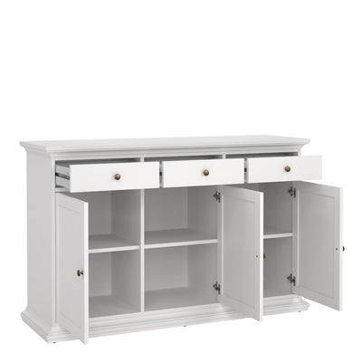 Paris Sideboard with 3 doors and 3 drawers in White – FTG, view 5