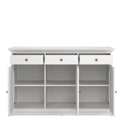 Paris Sideboard with 3 doors and 3 drawers in White – FTG, view 6
