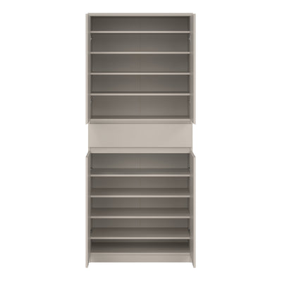 Naia Shoe cabinet with 4 Doors 1 Drawer in Cashmere