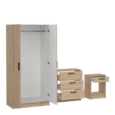 Escape Wardrobe, Chest and Nightstand in Jackson Hickory