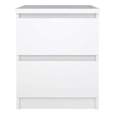Naia Bedside 2 drawers in White high gloss – FTG, view 4