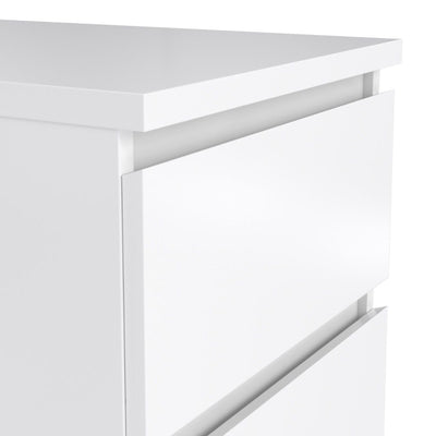 Naia Bedside 2 drawers in White high gloss – FTG, view 7