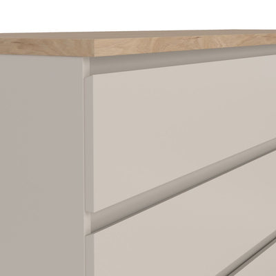 Naia Wide Chest of 6 Drawers (3+3) in Cashmere Jackson Hickory – FTG, view 6