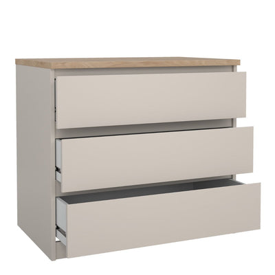 Naia Chest of 3 drawers in Cashmere Jackson Hickory – FTG, view 3