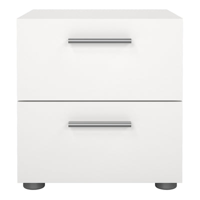 Pepe Bedside 2 Drawers in White – FTG, view 2