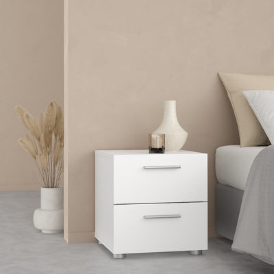 Pepe Bedside 2 Drawers in White – FTG, view 6