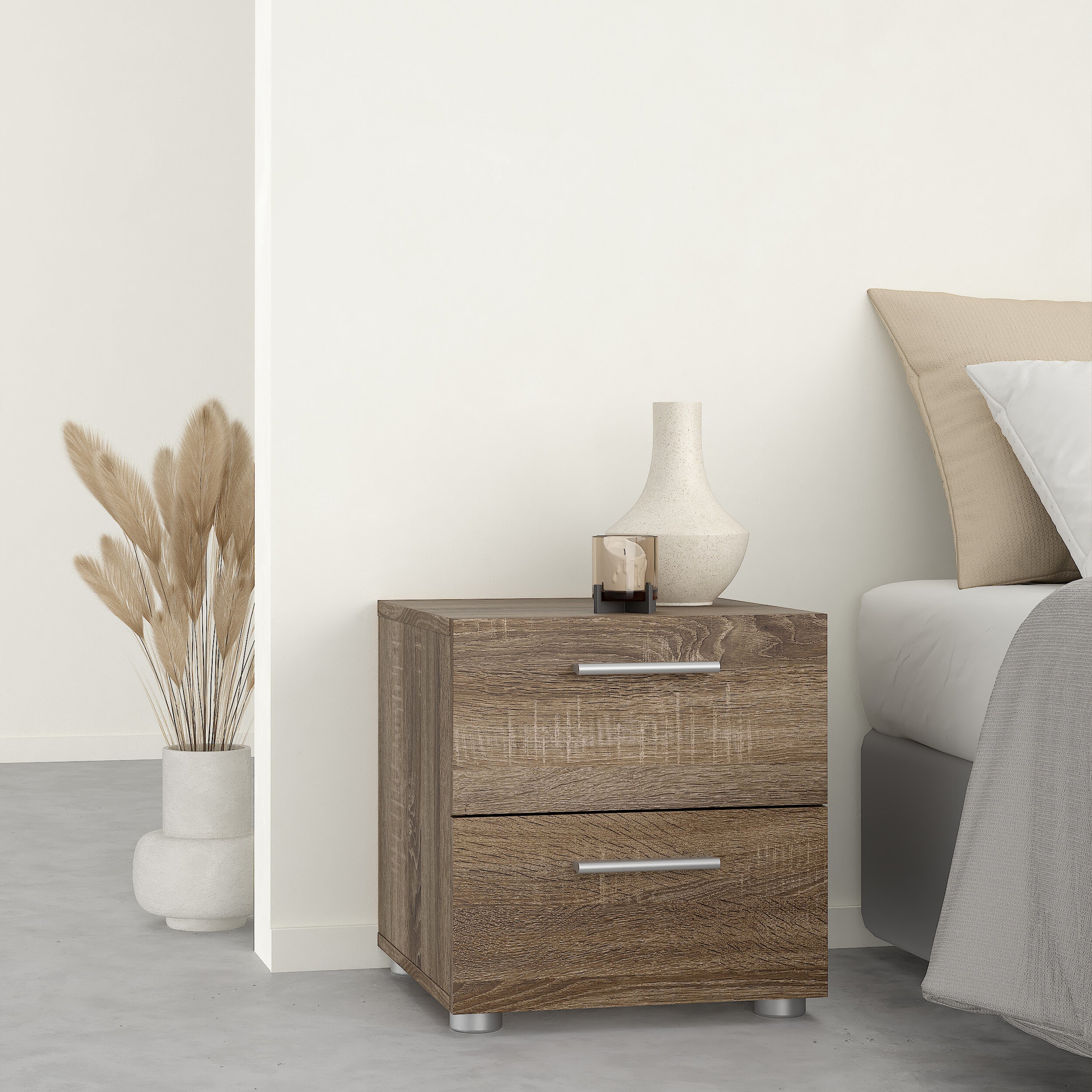 Pepe Bedside 2 Drawers in Truffle Oak – FTG, view 7