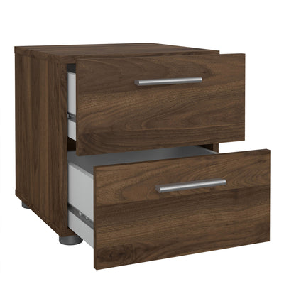 Pepe Bedside 2 Drawers in Walnut – FTG, view 4
