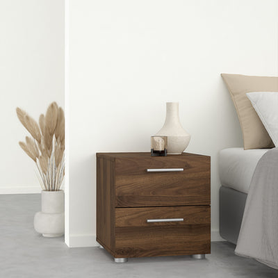 Pepe Bedside 2 Drawers in Walnut – FTG, view 6
