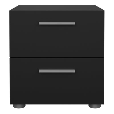 Pepe Bedside 2 Drawers in Black – FTG, view 2