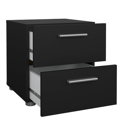 Pepe Bedside 2 Drawers in Black – FTG, view 4