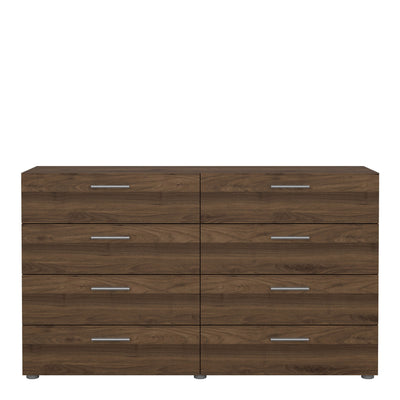 Pepe Wide Chest of 8 Drawers (4+4) in Walnut – FTG, view 2