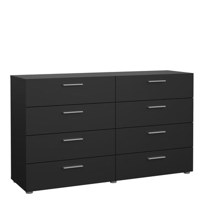 Pepe Wide Chest of 8 Drawers in Black – FTG