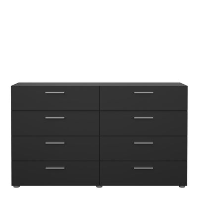 Pepe Wide Chest of 8 Drawers in Black – FTG, view 2