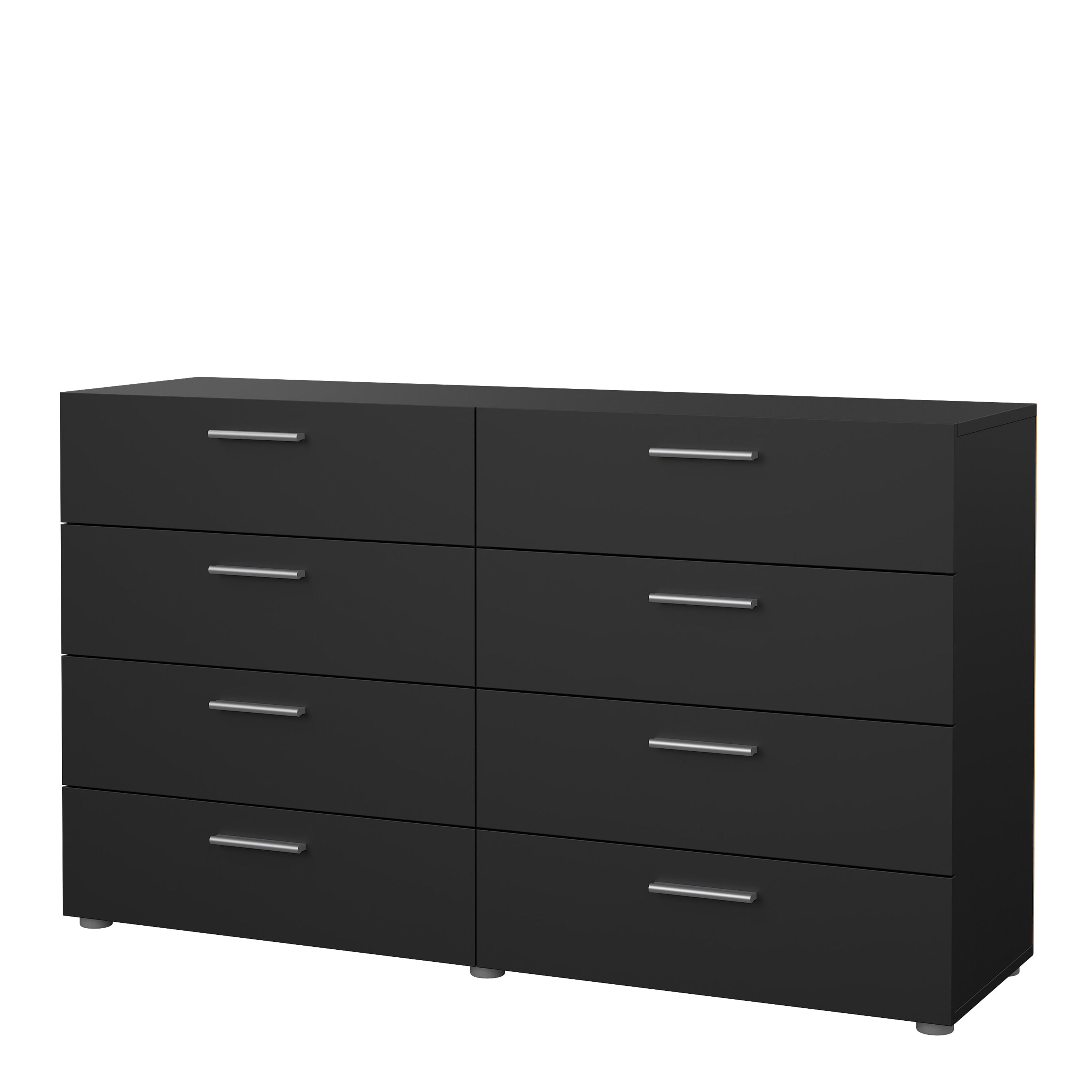 Pepe Wide Chest of 8 Drawers in Black – FTG, view 3