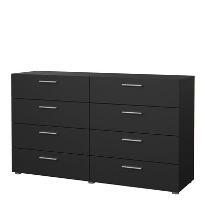 Pepe Wide Chest of 8 Drawers in Black – FTG, view 3