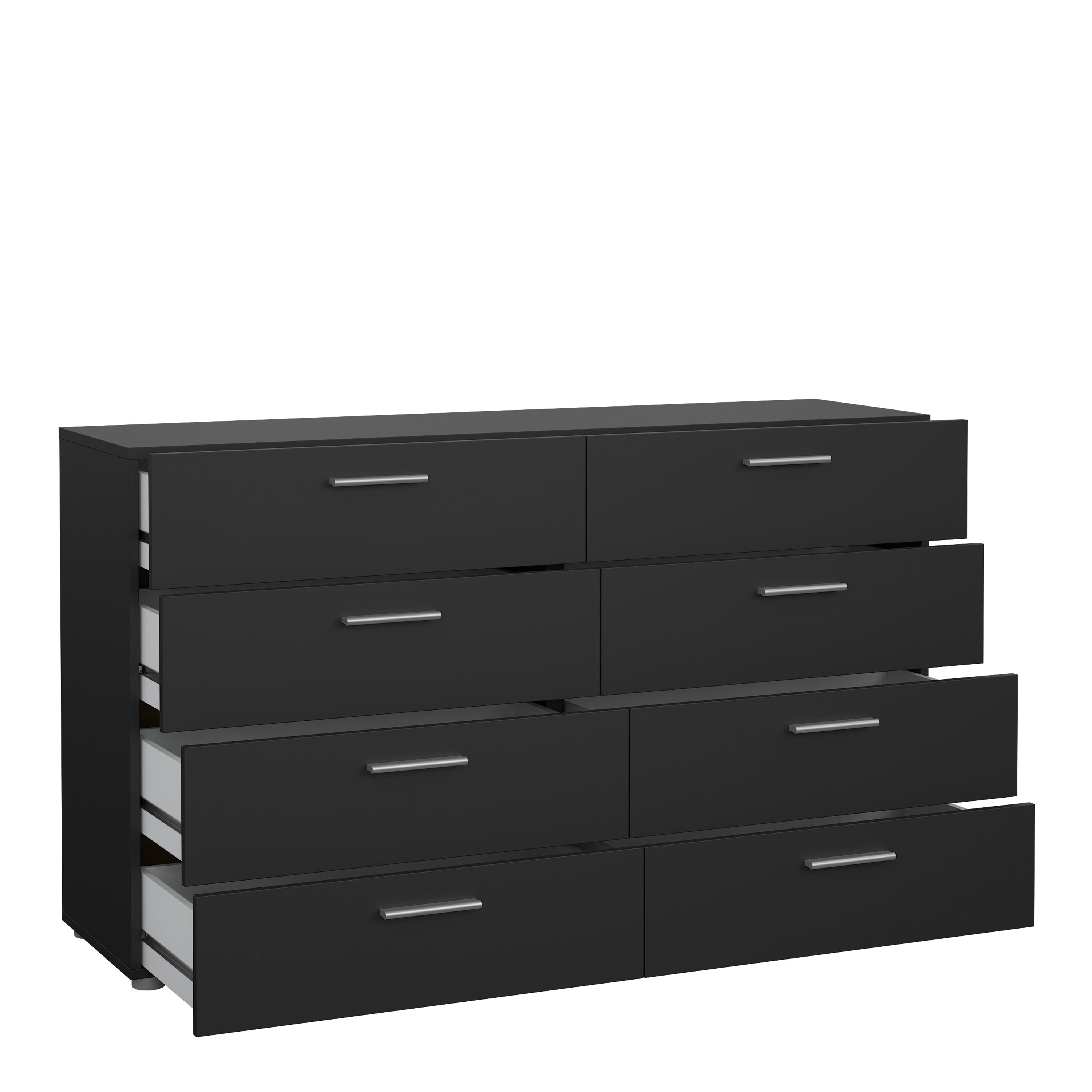 Pepe Wide Chest of 8 Drawers in Black – FTG, view 5