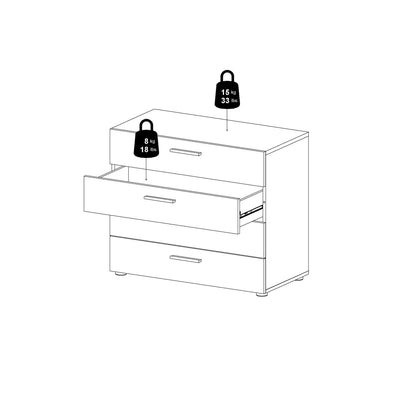 Pepe Chest of 4 Drawers in Oak – FTG, view 11