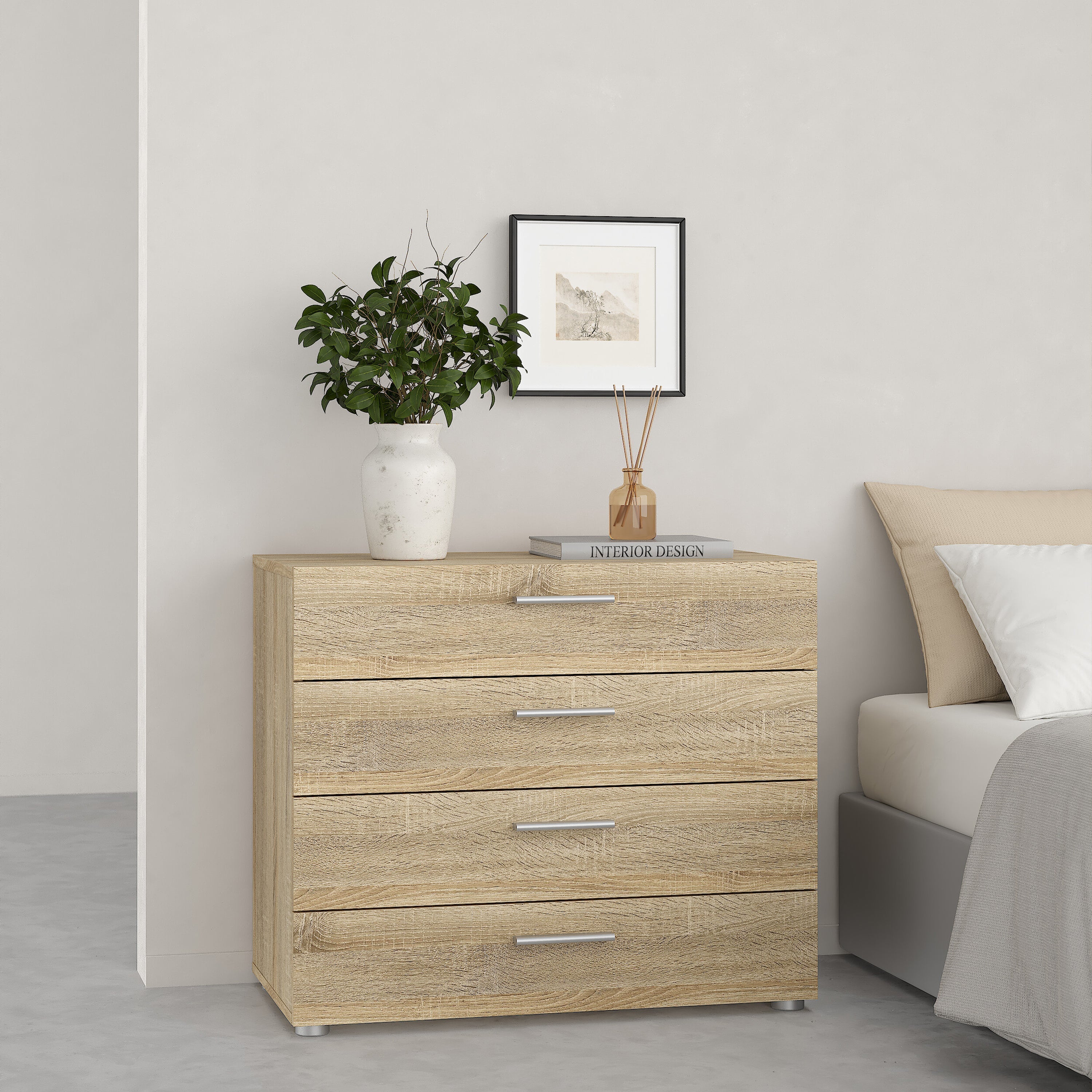 Pepe Chest of 4 Drawers in Oak – FTG, view 6