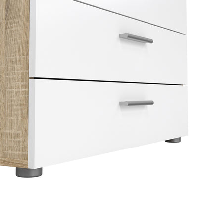 Pepe Chest of 4 Drawers in Oak with White High Gloss – FTG, view 9