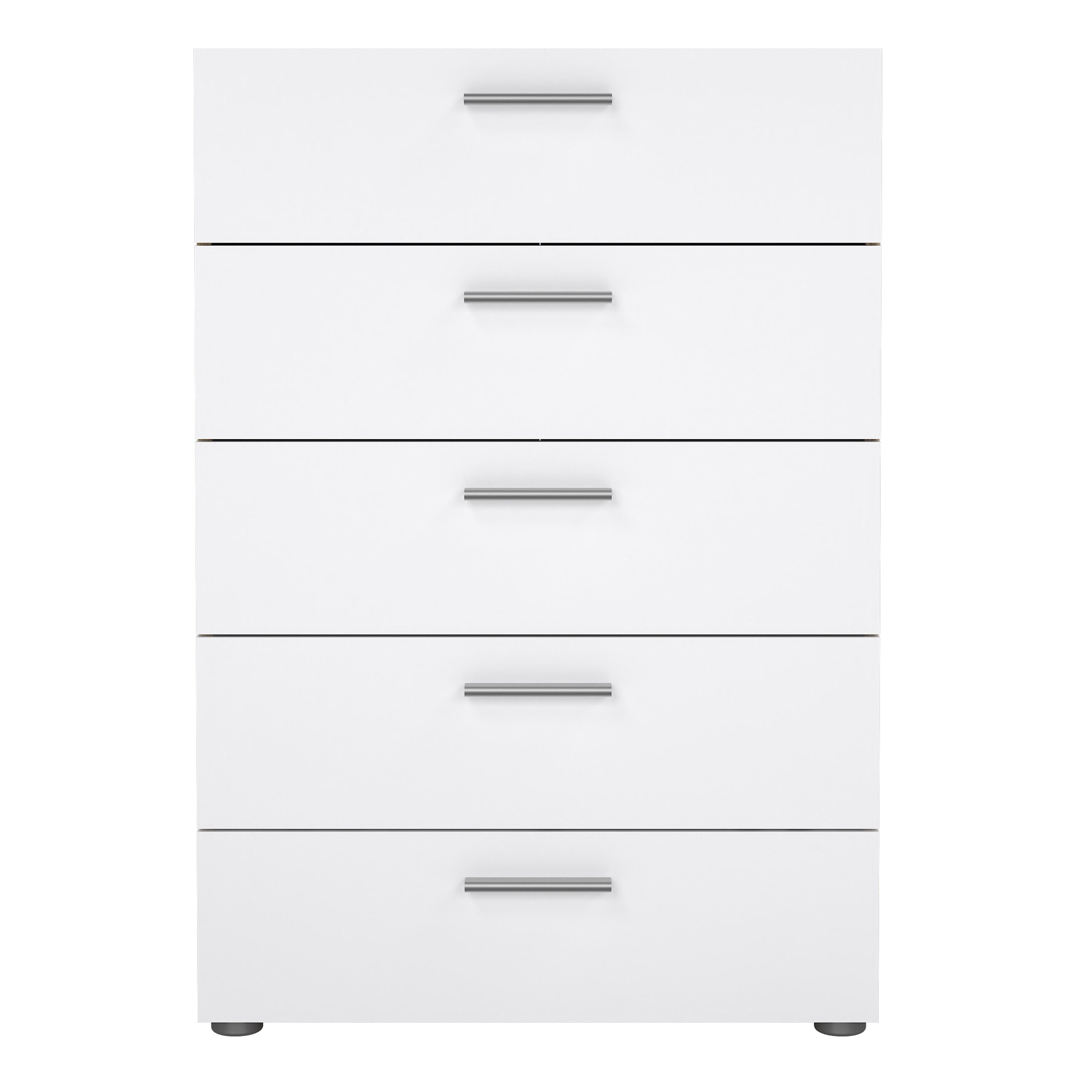 Pepe Chest of 5 Drawers in Oak with White High Gloss – FTG, view 2