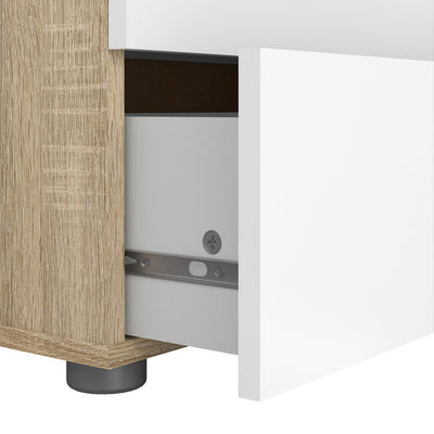 Pepe Chest of 5 Drawers in Oak with White High Gloss – FTG, view 7