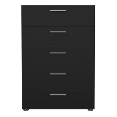 Pepe Chest of 5 Drawers in Black – FTG, view 2