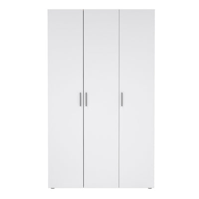 Pepe Wardrobe with 3 Doors in Oak with White High Gloss – FTG, view 2