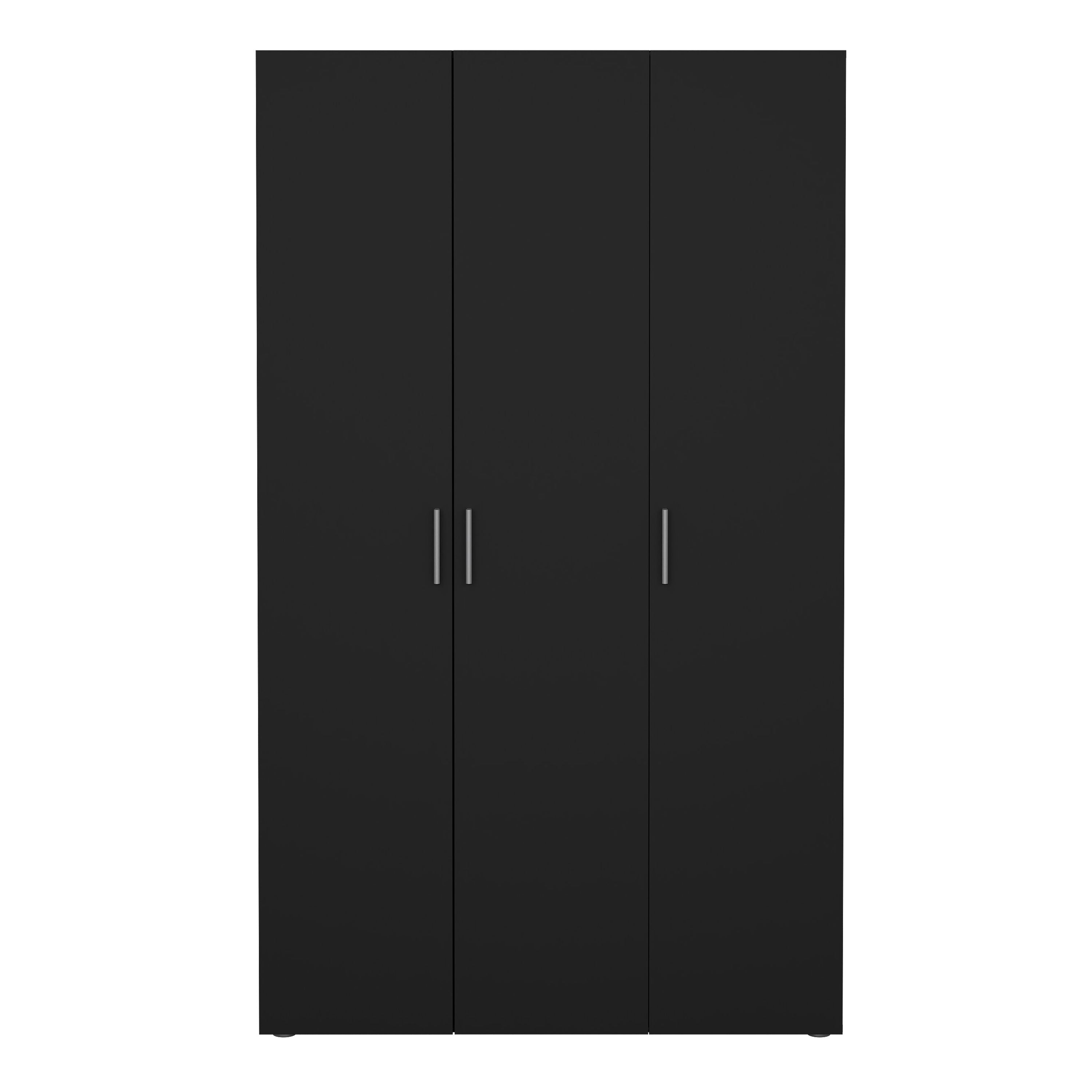 Pepe Wardrobe with 3 Doors in Black – FTG, view 2
