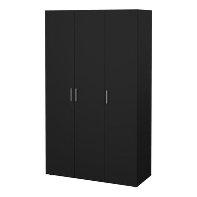 Pepe Wardrobe with 3 Doors in Black – FTG, view 3