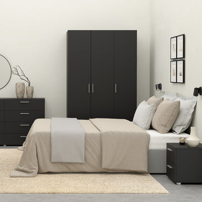 Pepe Wardrobe with 3 Doors in Black – FTG, view 5