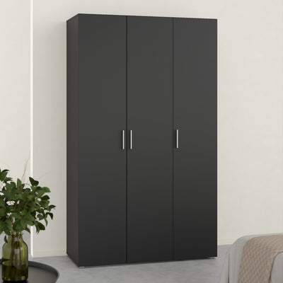 Pepe Wardrobe with 3 Doors in Black – FTG, view 6