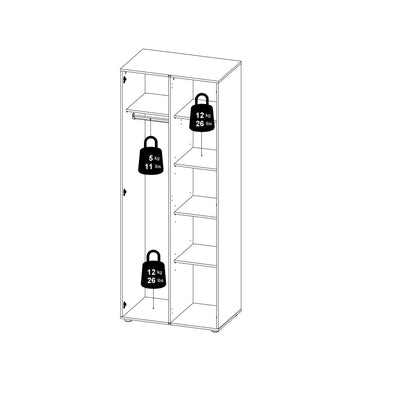 Pepe Wardrobe with 2 Doors in Black – FTG, view 13
