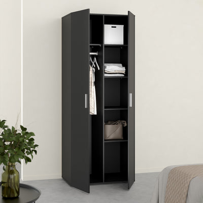 Pepe Wardrobe with 2 Doors in Black – FTG, view 8
