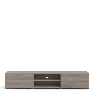 Match TV Unit 2 Drawers 2 Shelf in Truffle Oak – FTG, view 2