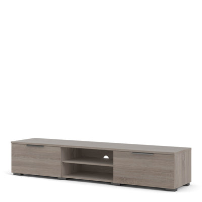 Match TV Unit 2 Drawers 2 Shelf in Truffle Oak – FTG, view 3