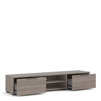 Match TV Unit 2 Drawers 2 Shelf in Truffle Oak – FTG, view 5