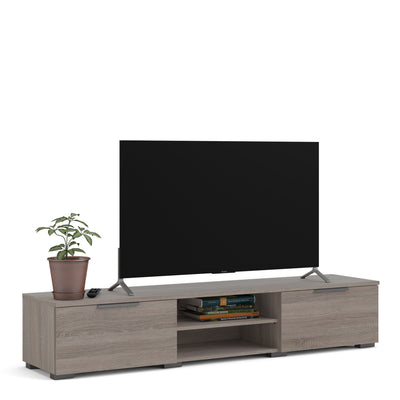 Match TV Unit 2 Drawers 2 Shelf in Truffle Oak – FTG, view 7
