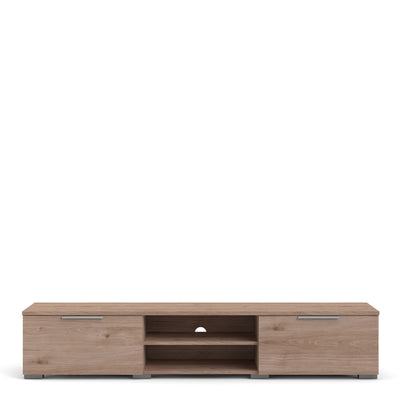 Match TV Unit 2 Drawers 2 Shelf in Jackson Hickory Oak – FTG, view 2