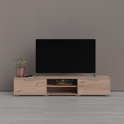 Match TV Unit 2 Drawers 2 Shelf in Jackson Hickory Oak – FTG, view 5