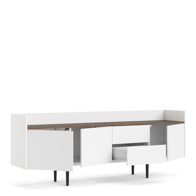 Unit Sideboard 2 Drawers 3 Doors in White and Walnut – FTG, view 4