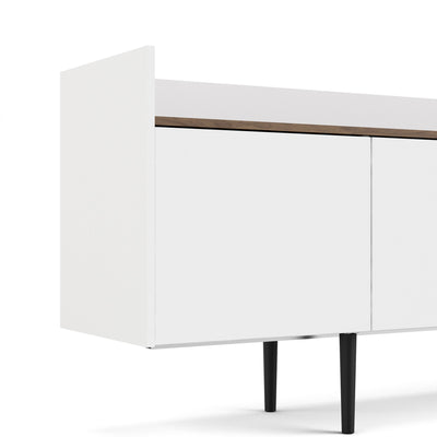 Unit Sideboard 2 Drawers 3 Doors in White and Walnut – FTG, view 9