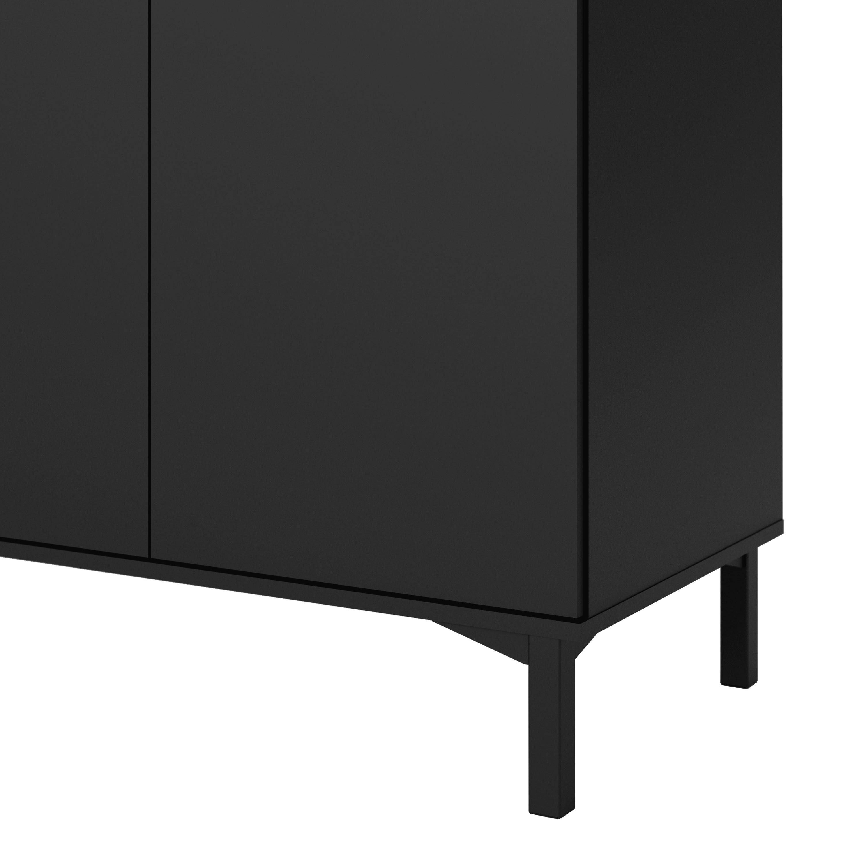 Roomers Sideboard 3 Drawers 3 Doors in Black and Walnut – FTG, view 9