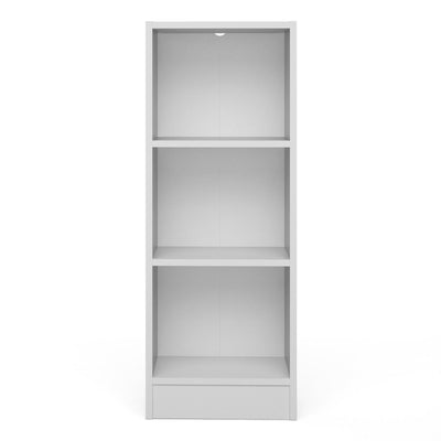 Basic Low Narrow Bookcase (2 Shelves) in White – FTG, view 2